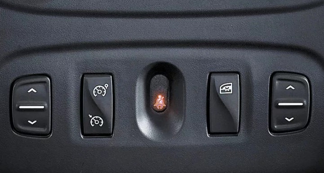 Кнопки задних стеклоподъемников, круиз-контроля на передней панеле