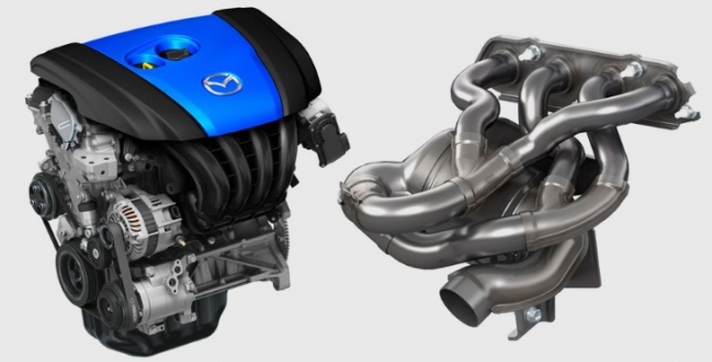 Двигатель Skyactiv-G 2.0 и необычный выпускной коллектор