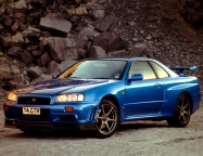 На фото - Nissan Skyline GT-R (BNR34) '1999–2002