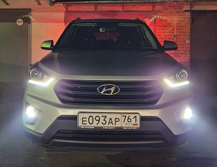 Hyundai Creta со светодиодными противотуманными фарами. Фото Николая Калинина, Drive2.